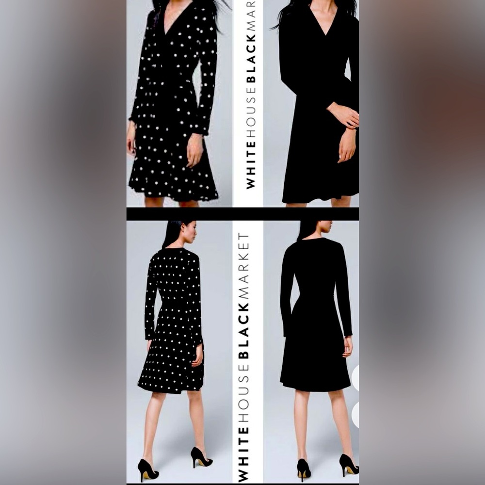 WHBM reversible faux wrap fit and flare dress size 2